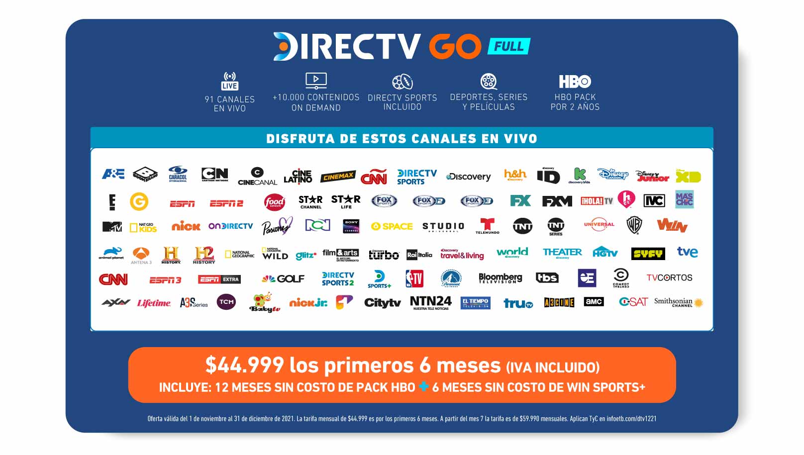 DIRECTV GO Mejora Tu Servicio ETB